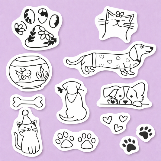 Amor por los animales - Paquete de Pegatinas con diseño lavable