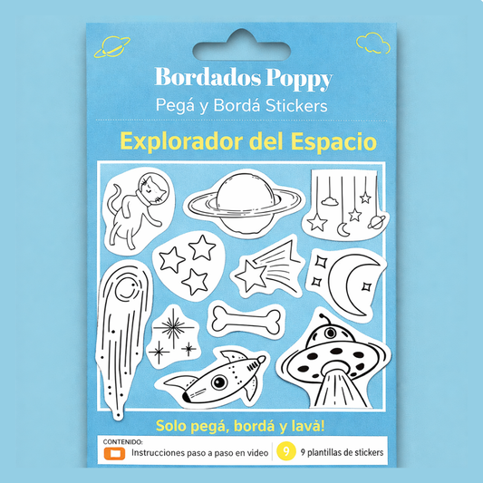 Explorador del Espacio - Paquete de Pegatinas con diseño lavable
